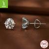 Fabricantes transfronterizos al por mayor de pendientes de diamantes Mosan de 2 quilates para mujer, pendientes de hilo de plata s925 de alta calidad y brillo.