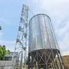 Silo de Placa de Acero para Arroz de 400 Toneladas con Periodo de Construcción Corto, Fabricante de Silos Verticales Galvanizados para Almacenamiento de Granos, Construcción Rápida para Granjas de Pollos
