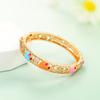 Pulsera Infantil de Dibujos Animados Estilo Étnico Cloisonné Widney Hello Kitty para Niñas, Pulsera Hueca Pintada para Niños y Mujeres