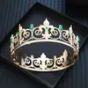 Accesorios para el Cabello Corona de Rey Barroca Clásica Aleación de Oro Pedrería Círculo Completo Corona para Fiesta de Gala de Hombres y Mujeres