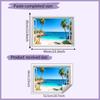 Ventana Falsa Atardecer Orilla del Mar Dormitorio Entrada Decoración del Hogar Adhesivos de Pared Autoadhesivos Venta al por Mayor Hy-F516-Hy-F518