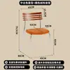 Cadeira de Jantar Mid-Century, Luxo Leve e de Alto Padrão, Cadeira de Designer para Casa, Estofada Macia, Banqueta com Encosto Simples e Casual