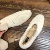 Sapatos Confortáveis e Quentes 2025 Inverno Novo Coreano Dongdaemun Pelo de Vison Laço Forro de Lã Salto Baixo Solado Macio