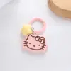 Rosa Gato Negro Estrella Hebilla de Círculo Lindo Colgante de Dibujos Animados Pareja Corazón de Chica Regalo Mejor Amigo Lindo Adorno Colgante para Mochila Escolar