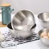 Tigela de Mistura de Aço Inoxidável 304 de Grau Alimentício, Tigela para Assar Salada, Exportação Transfronteiriça