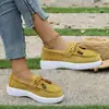 E-commerce Transfronteiriço Tamanho Plus 2026 Primavera/Outono Novos Mocassins de Solado Grosso Estilo Europeu/Americano Moda Slip-on Sapatos Preguiçosos Femininos