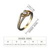 Anillo Popular Nuevo para Mujer Shein2024 Anillo de Corazón con Diamante Anillo de Diamante con Incrustaciones Doradas Piedra Brillante Anillo de Diamante Una Pieza al por Mayor para Mujeres