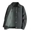 Jaqueta Casual Plus Size Nova Outono Primavera 2025 Alta Qualidade Moda Masculina de Meia-Idade e Jovem Jaqueta com Lapela