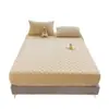 Cobertor de Cama Espesso de Flanela Leite Fleece Macio Confortável Quente de Inverno Simples Cor Sólida Cobertor de Cama Conjunto de Três Peças Roupa de Cama