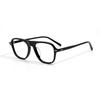 Gafas de miopía con cambio de color para mujer, montura de gafas con ajuste de grado avanzado, estilo retro con placa de carey y montura negra lisa para hombre