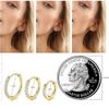 Brincos Simples Cravejados com Zircônia 316 Brincos Redondos em Cor de Aço e Cor Dourada com Diamantes Brilhantes Brincos Geométricos Brincos Femininos Atacado