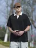 Camisa Polo Masculina Enbu Verão Novo Estilo Casual Versátil Manga Curta Camiseta Masculina Top Marca Tendência Camiseta de Meia-Manga