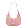 Explosiva Cuero Genuino de Alta Gama Retro Arco del Triunfo Logotipo Flor Antigua Bolso de Axila ava Un Hombro Portátil Bolso Media Luna Mujer