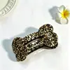 Pinza para el Cabello de Acetato Estampado Coreano con Acabado de Alta Gama, Exquisita Pinza Oval Hueca, Tamaño Grande, Accesorio para el Cabello de Pinza de Pato para la Parte Trasera de la Cabeza de Mujer