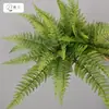 Plantas de Helecho Simuladas, Hojas de Helecho de Doble Capa, Decoración para el Hogar de Interior, Accesorios de Pared de Planta de Goma Suave, Decoración de Arreglo Floral de Planta Verde, Hojas de Helecho