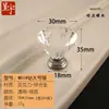Manija de Cajón Acrílica Panel de Puerta de Vidrio Transparente con Forma de Diamante Manija de Bola de Cristal de Agujero Único Manija de Puerta de Gabinete