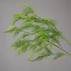 Plantas verdes artificiales con flores de plástico blando pintadas en aerosol para arreglos florales de boda, hojas de pino artificiales verdes, decoraciones de enredaderas de techo