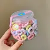 100 Peças de Anéis de Toalha Coloridos para Cabelo Infantil, Elásticos de Cabelo para Meninas, Elásticos de Cabelo Pequenos, Elásticos, Faixas de Bebê e Acessórios de Cabelo
