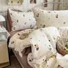 2026 Nuevo Juego de Cuatro Piezas Estudiante Dormitorio Individual Habitación Lavable Lavable a Máquina Suave Cómodo Simple Estilo Ins