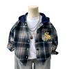 Chaqueta de Otoño para Niños Niños Primavera y Otoño 2025 Nueva Chaqueta con Capucha Holgada Estilo Coreano para Niños de Edad Media