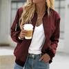 Jaqueta Casual Transfronteiriça Roupas Femininas Aliexpress 2023 Primavera Nova Cor Pura Moda Europeia e Americana Jaqueta Externa com Zíper Feminina