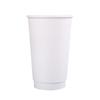 90 vasos desechables de papel de doble capa para café blanco, espesos, para llevar, bebidas frías y calientes, leche, té, vasos de papel huecos.