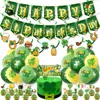 Decoração de Festa do Dia de São Patrício Bandeira do Dia Nacional Irlandês Balão de Trevo Conjunto de Cartões para Bolo