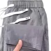 Calça Longa Masculina Moda Verão Algodão e Linho Respirável Cintura Elástica Novo Estilo Cor Sólida Simples