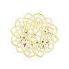 Peça de Flor de Teia de Aranha Redonda DIY Peça de Flor de Ferro Redonda Acessório Patch para Caixa de Presente Flor Dourada 40mm Aplique de Metal Joia