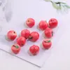 Manzana de fruta simulada 3D con agujero para colgar, colgante para llavero hecho a mano DIY, material de decoración, accesorio