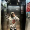 Marca de Moda Nacional Original Top sin Capucha Estampado Casual Deportivo Cuello Redondo Sudadera Femenina Estudiantes de Secundaria Sexy BF Primavera Otoño