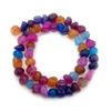 Pedra Natural Ágata Irregular Pedra Bruta Contas Soltas 8-10mm Formato Livre Ágata Azul Fio de Contas DIY Pulseira Colar Joias