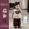 Chaleco de invierno cálido de plumón para niños, 90% plumón de pato blanco, estilo dulce y lindo, con un lazo, para niñas pequeñas, ropa de invierno para bebés niñas