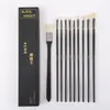 Conjunto de Pincéis para Aquarela Magritte para Arte, Pincéis de Cerdas Especializadas para Pintura a Óleo, Pincéis em Formato de Leque, Pincéis de Cores Cavaleiro Negro