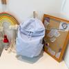 Nylon Pano Grande Capacidade Bolsa Feminina Simples Verão Nova Leve Fresca Mochila Dobrável Bolsa Casual