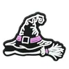 Zapatos Croc Serie Magia Oscura de Halloween Hebilla Decorativa de Flor Accesorios para Zapatos de Jardín de Plástico Suave Pvc
