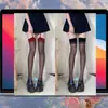 Medias Sexy Negras con Borde Rojo Red Ins Medias Sexy Negras Delgadas de Muslo Pura Pasión Calcetines Largos Hasta la Rodilla