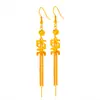 Brincos de borla de imitação de ouro 18K de imitação de luxo leve Internet Celebrity Live Stall Explosions First Jewelry Cross-border Vietnam Sand Gold Earrings