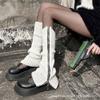 Calcetines tejidos calcetines jk calcetines de felpa pantorrilla y2g chica caliente estudiante estilo japonés cultura asiática cálido pierna ancha pierna acampanada cubierta