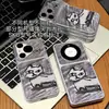 Funda de Teléfono Gato Boceto para iPhone 16 Pro Max Apple 17 Funda de Teléfono Galvanizada Carcasa de Transformación Instantánea