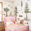 MS6430-ZY Nuevas Calcomanías de Pared de Dibujos Animados Bosque Animales Pequeños Lindos Dormitorio Sala de Estar Decorativas Fondo Viento Lindo