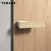Fechadura de porta minimalista ecológica para uso doméstico, maçaneta de porta interna de madeira de nogueira, magnética, silenciosa, universal para quarto e banheiro
