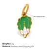 Brincos Pulseira Colar Acessórios Fofos Simples Europeus e Americanos Coloridos Vegetal Aço Inoxidável Gotejamento de Óleo Pingente DIY para Mulheres