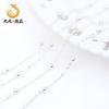 Corrente com Fecho de Clipe de Contas Redondas de 3,5 mm Banhada a Ouro 14K Cor Duradoura Corrente de Contas Corrente em O Corrente Lisa Corrente Semi-Acabada Material para Presilha de Cabelo
