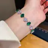 Pulsera con Colgante Ovalado de Circonita para Mujer, Lujo Ligero, Sensación de Alta Gama, Temperamento de Moda Exquisito, Diseño Único