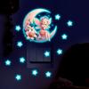 Adesivo de Parede Autoadesivo Elfo Flor da Lua Luminosa Estrela Desenho Animado Fofo Fada Decoração Adesivo para Parede de Fundo Quarto Infantil