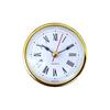 Esfera de Reloj DIY de 65 mm con Números Romanos y Árabes, Movimiento de Reloj de Cuarzo Incrustado en Oro y Plata