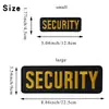 Velcro Transfronterizo Grande Personal de Seguridad Inglés Parche de Tela Bordado Insignia Decorativa Trasera Parche Transfronterizo