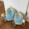 Mochila Infantil de Bloques de Color Estilo Coreano 2026 Nueva Exterior Fresca Dibujos Animados Dopamina Guardería Mochila Escolar Mochila