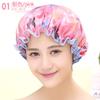 Gorro de Ducha Doble Capa Impermeable para Adultos Mujeres Dibujos Animados Lindo Engrosado Resistente al Aceite Tela Sombreada Baño Ducha Personalización